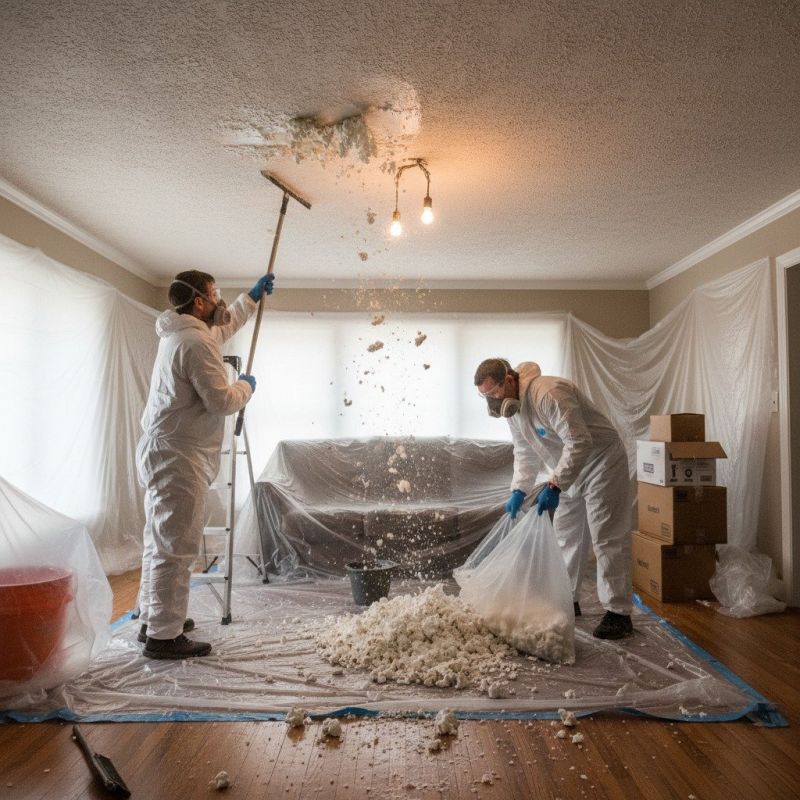 Local Popcorn Ceiling Painting pros at work
